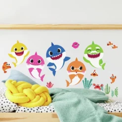 Baby Shark Peel And Stick Wall Decals - RoomMates 4 Baby Shark Peel And Stick Wall Decals - RoomMates -Children'S Home Furnishings Store GUEST fe70c4c2 6ad4 4479 9580 add042846a51