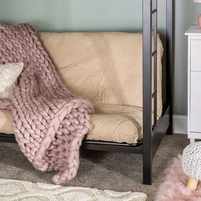 Twin Over Futon Analise Metal Bunk Bed Black - Saracina Home Twin Over Futon Analise Metal Bunk Bed Black - Saracina Home -Children'S Home Furnishings Store GUEST ffe84cd1 2ca5 49b4 b5d9 a86751b3e5fc