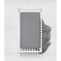 Bacati - Gray Arrows 100 Percent Cotton Universal Baby US Standard Crib Or Toddler Bed Fitted Sheet -Children'S Home Furnishings Store GUEST fff06a9e 04d4 4d4a 991c c490322944d5